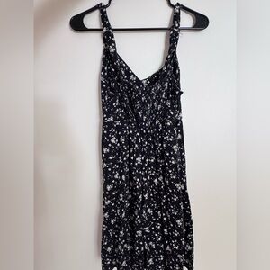Old Navy Black and White Floral Mini Dress